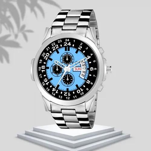 Unique & Stylish Blue Dial Analog Watch For Men