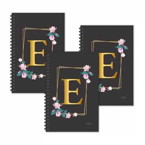 E Letter Ruled Diaries - Pack Of 3