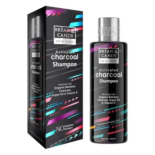 Bryan & Candy Activated Charcoal Shampoo Enriched with Organic Bamboo Charcoal, Argan Oil & Vitamin E (200 ml)