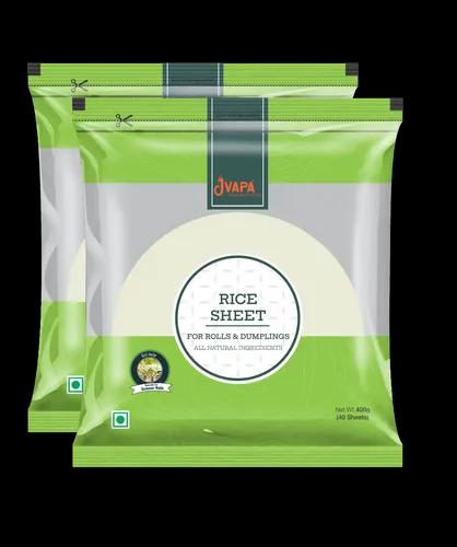 Jvapa Rice Paper Sheet | Round | 22 cm, Perfect for Salad roll, Summer roll, Fresh spring roll - 2 x 400 Gms