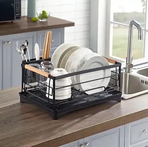 ARHAT ORGANIZERS Single Layer Dish Rack - Black