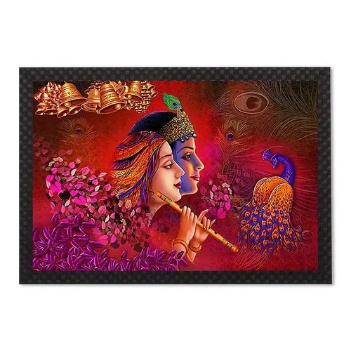 Radha Krishna Wall Painting For Home Decoration Pack of 1 (50 x 35 Cm)- Pattern 154