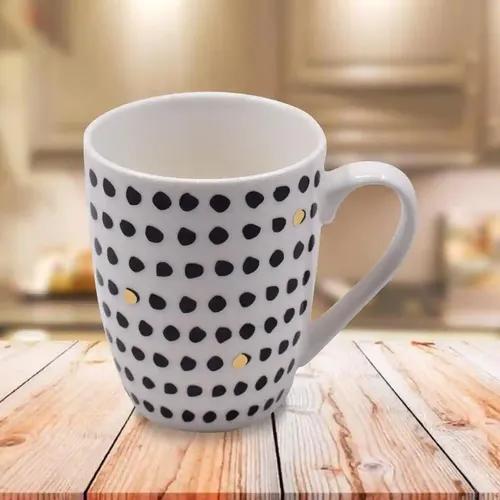 Kookee Printed Ceramic Coffee or Tea Mug with handle for Office, Home or Gifting - 325ml (BPM4338-AA)