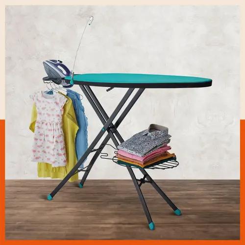 Bathla X-Pres Ace Pro - Extra Large Foldable Ironing Board For Home (Teal & Black)