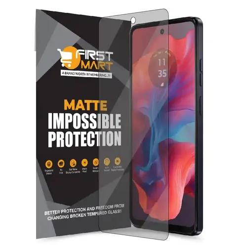 FIRST MART Screen Protector for Motorola G04 5G Impossible Fiber Case Friendly Screen Protection & Installation Kit (Matte)
