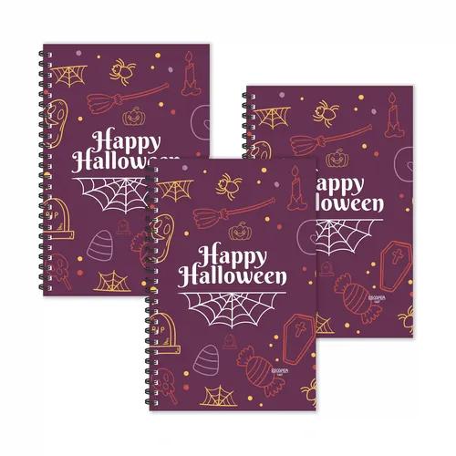 Happy Halloween Doodle Ruled Diaries - Pack Of 3