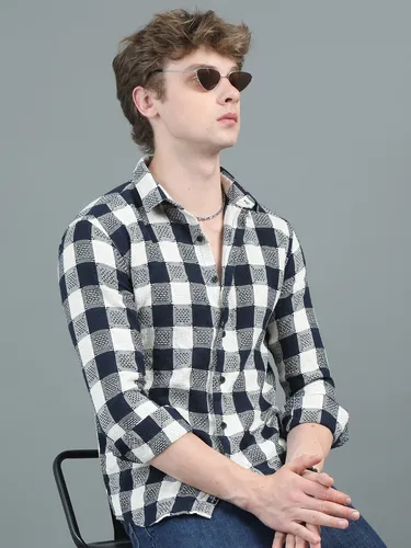 Blue Altos Checks Shirt M