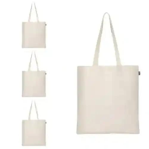 Eco Right Tote Bag for Women Plain Reusable 100% Cotton Eco-Friendly Foldable Shopping Bag for Grocery | Plain Natural (Pack of 6)