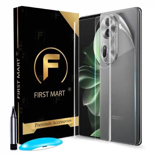 FIRST MART Tempered Glass for Oppo Reno 11 5G with Edge to Edge Full Screen Coverage and Easy UV Glue Installation Kit and Back Nano Membrane