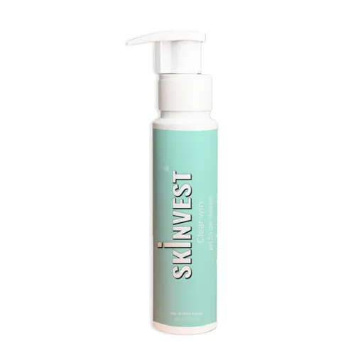SKINVEST Clear Win Face Cleanser for Pimple, Acne 100ml | With Aloe Vera, Salicylic Acid 1% | Helps in Brightening & Hydrating Skin | Helps Reducing Dark Spots & Blackheads | For All Skin Men & Women