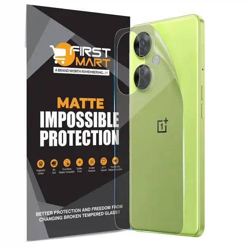 FIRST MART Edge to Edge Screen Protector for OnePlus Nord CE 3 Lite 5G | Back Matte 4 Layer Impossible Nanofiber Tempered Glass | Case Friendly & Full Back Panel Coverage