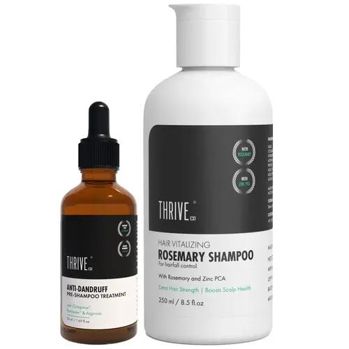 ThriveCo Anti-Dandruff Health Kit: Anti-Dandruff Pre-Shampoo Lotion & Hair Vitalizing Rosemary Shampoo
