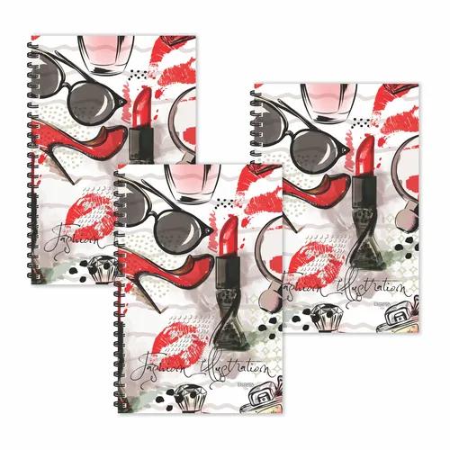 Fashion Illustrations Ruled Diaries - Pack Of 3