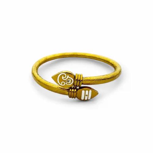 JEWELOPIA South Tamil Vel Om Mahakaal Shiva Bracelet Kada for Men & Boys (Gold)