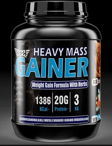 SOS Nutrition Whey Protein Heavy Mass Gainer with Herbs for Muscle Building and Recovery (Chocolate, 3000G)