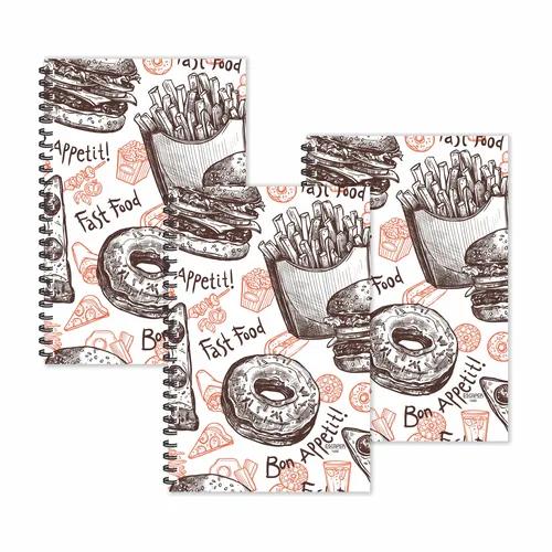 Bon Appetit Pizza Slice Ruled Diaries - Pack Of 3