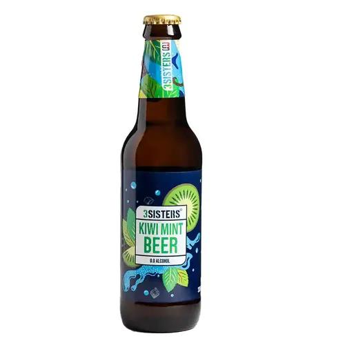 3 SISTERS Non Alcoholic  Beer - Kiwi Mint Flavor  ( Pack of 6 Bottles)