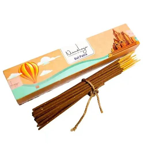 Nirmalaya Bel Patra Incense Sticks Agarbatti | Organic Incense Sticks | 100% Natural and Charcoal Free Agarbatti Sticks for Room (40 Sticks in a Pack) Floral Fragrance - Pack of 2