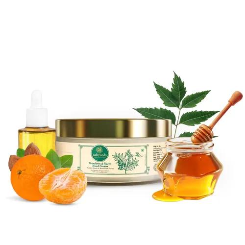 ASHPVEDA Ayurvedic Natural Soothing Mandarin and Neem Hand Cream for All Type Skin, Used for Dry and Rough Hand (30 Gm)