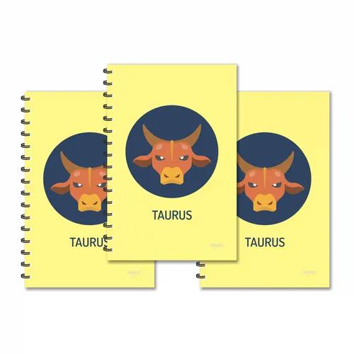 Taurus Designer Zodiac Ruled Diaries - Pack Of 3