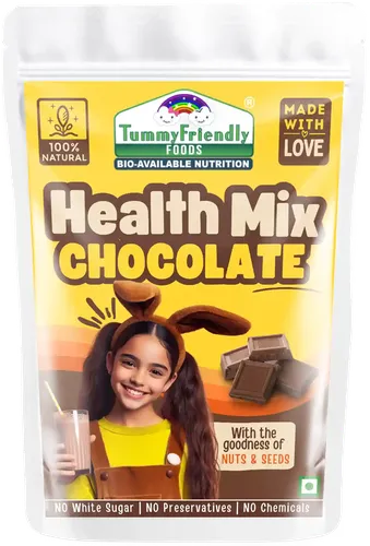 Tummyfriendly Foods Organic Chocolate Health Mix Powder For Baby Kids 2 Year Old | Baby Food For 2+ Year Old | Maximum Nutrition From Real Food. Available In Trial Baby Packs Too. 300G