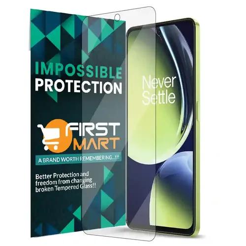 FIRST MART Screen Protector for OnePlus Nord CE 3 Lite 5G, Realme C55 and Narzo N55 5G - Impossible Fiber Case Friendly Screen Protection & Installation Kit (Crystal Clear)