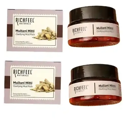 Richfeel Multani Mitti Clarifying Mud Pack 50 G Pack of 2