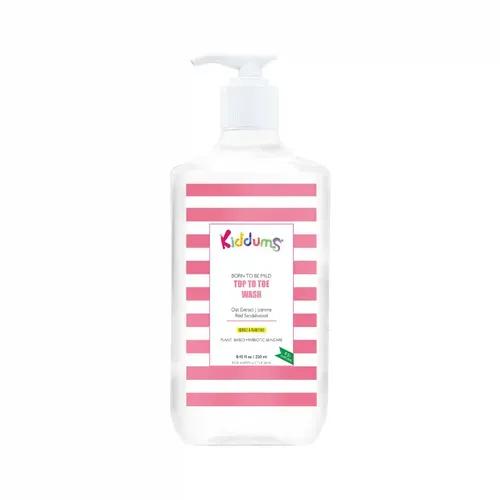 KIDDUMS Top to Toe Wash - Gentle & Tear Free - Oat Extracts, Jasmine, Red Sandalwood - 250ml