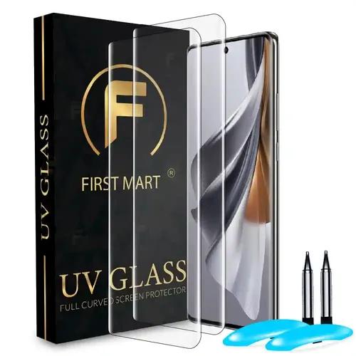 FIRST MART Tempered Glass for Oppo Reno 10 Pro 5G / Reno 10 Pro Plus 5G / Reno 10 5G with Edge to Edge Full Screen Coverage and Easy UV Glue Installation Kit, Pack of 2