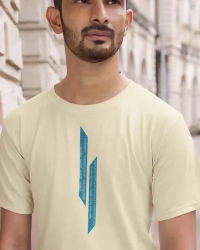 Sanskrit shloka design T-shirt for men / M / Beige