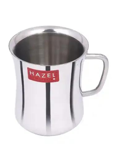 HAZEL Stainless Steel Damaru Mug - 1 Piece, Silver, 200 ml
