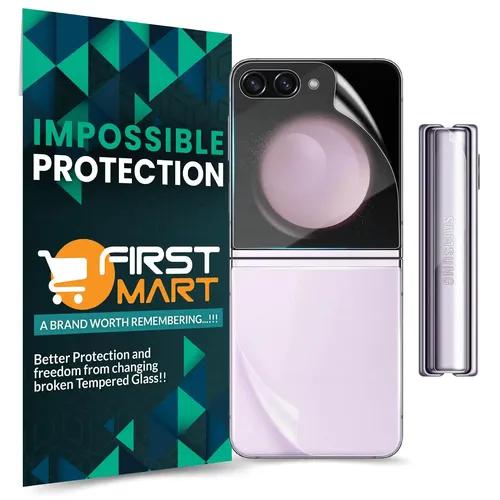 FIRST MART Screen Protector for Samsung Galaxy Z Flip5 5G - Back Nano Fiber Unbreakable Membrane Case Friendly Full Edge to Edge Screen Coverage & Installation Kit (Crystal Clear)