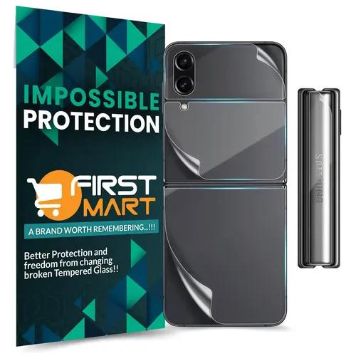FIRST MART Screen Protector for Samsung Galaxy Z Flip4 5G - Back Nano Fiber Unbreakable Membrane Case Friendly Full Edge to Edge Screen Coverage & Installation Kit (Crystal Clear)