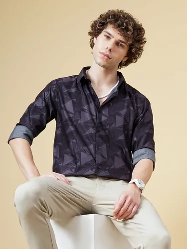 Black Astir Print Shirt M