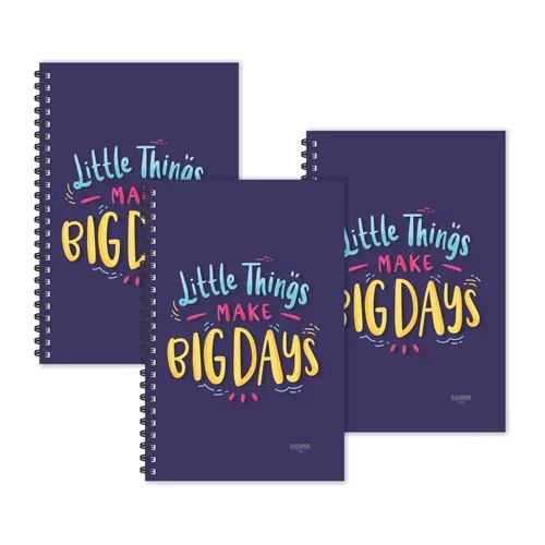 Little Things Big Days Motivational Ruled Diaries - Pack Of 3