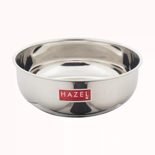 HAZEL Stainless Steel Premium Induction Bottom Tasra, 22 cm, 1950 ml, Silver