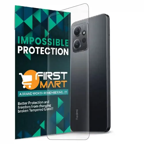 FIRST MART Screen Protector for Redmi Note 12 5G - Edge to Edge Back 4 Layer Ultra Thin Unbreakable Membrane - Case Friendly Screen Coverage & Installation Kit (Crystal Clear)