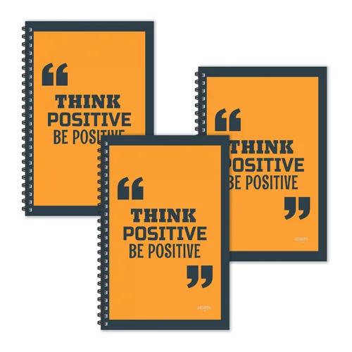 Think Positive Be Positive Motivational Diaries - Pack Of 3