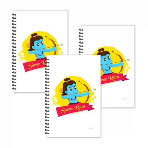 Shree Ram Kids Cartoon Ruled Diaries - Pack Of 3