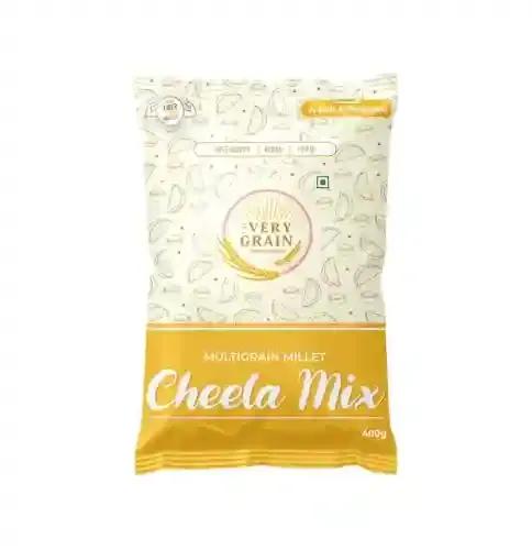 The Very Grain Multigrain Cheela Mix Gluten Free High Protein, Instant Healthy Chilla Contains Bajra, Ragi, Kodo, Foxtail, Little Millets | No Maida Ready to Cook Breakfast | Pack of 1 (400 Grams)