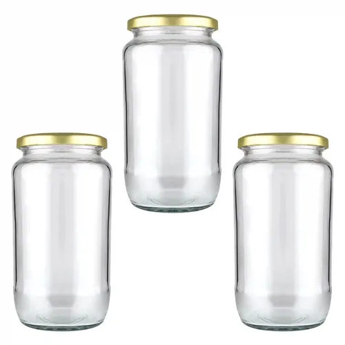 Pet Plastic Airtight Canister Set | Food grade and BPA free canisters | Durable & Shatterproof Body |Air tight seal & Stackable | Free from any kind of odor | Transparent - 450 ML (Pack of 3)