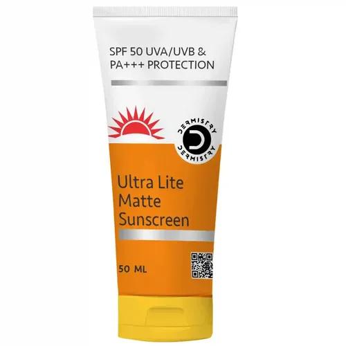 Dermistry Ultra Lite Matte Finish Sunscreen Spf 50 For Oily Acne Prone & All Skin Types And Uva/B Pa+++ Sun Protection L Light Weight Moisturizer And Water Based Daily Use Men Women 50Ml