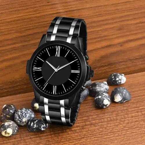 Two-Tone Plated Analog Watch For Men