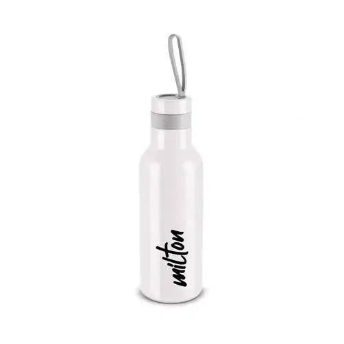 Milton New Smarty 600 Thermosteel Hot and Cold Water Bottle, 490 ml, White