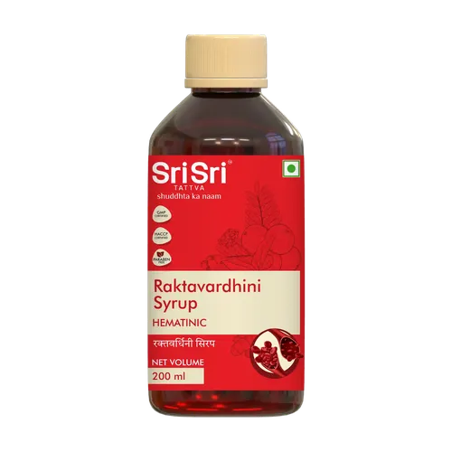 Sri Sri Tattva Rakta Vardhini Syrup - Hematinic | Restore The Sparkle Of Red | 200 Ml