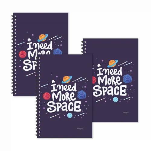 I Need More Space Motivational Ruled Diaries - Pack Of 3