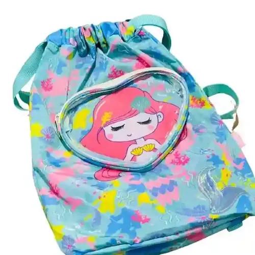 Ji and Ja Cartoon Design Luxury Swimming Bag Multi-Purpose Bag Kids Drawstring Backpack