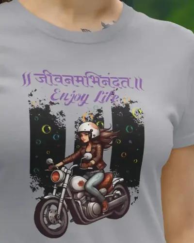 Enjoy Life T-shirt for Women / XXL / Silver Grey