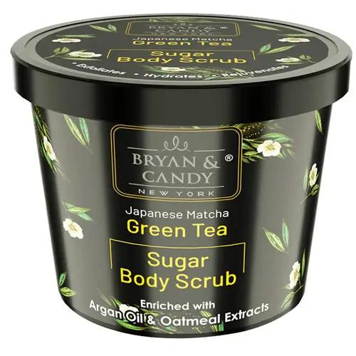 Bryan & Candy Green Tea Sugar Body Scrub with Argan Oil to Remove Dead Skin Cells for Glowing Skin (200 gm)