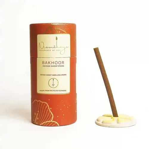 Nirmalaya 100% Natural Bakhoor Dhoop Sticks for Pooja 40 Sticks| Bamboo Less Dhoop Sticks for Home/Office | Dhup for Puja with Holder Stand | Best for Long-Lasting fragrances - Pack of 2